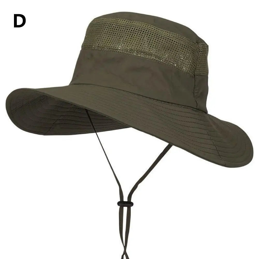 Chapeau Large Bord Rabat Nuque Anti-UV - Ajustable Polyester Outdoor - Camp de Base Farzen