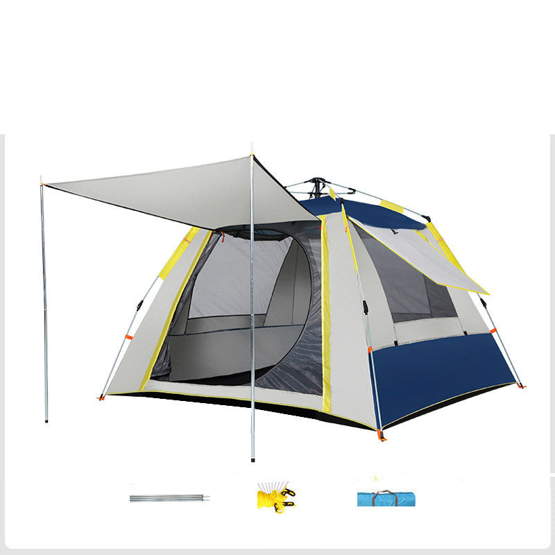Tente Camping Automatique - Fibre Verre 2-3 Personnes 200x150x130cm - Camp de Base Farzen