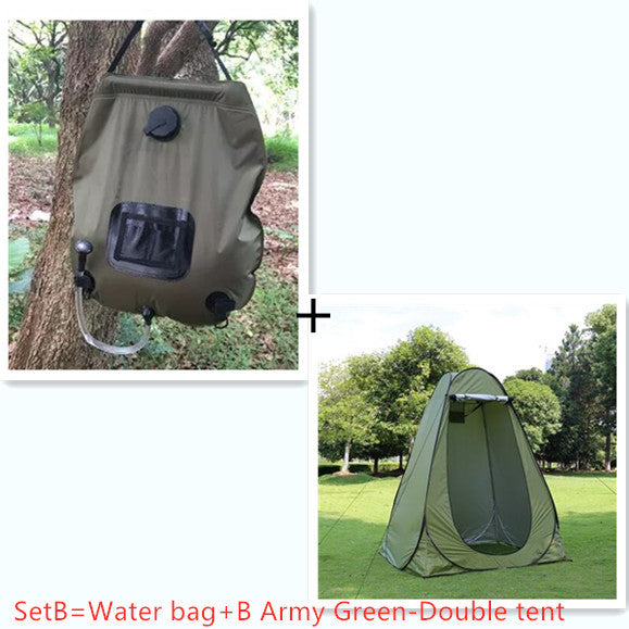 Tente Douche Portable Camping - Abri Privé Multifonction 120x190cm - Camp de Base Farzen