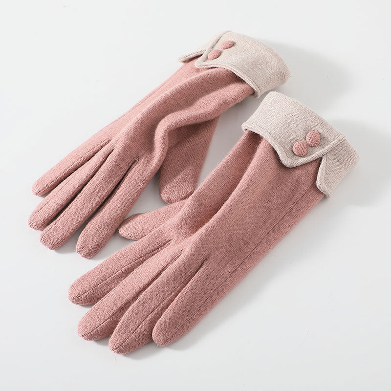 Gants Femme Cachemire Épais - Écran Tactile Chauds Coupe-Vent 23cm - Camp de Base Farzen