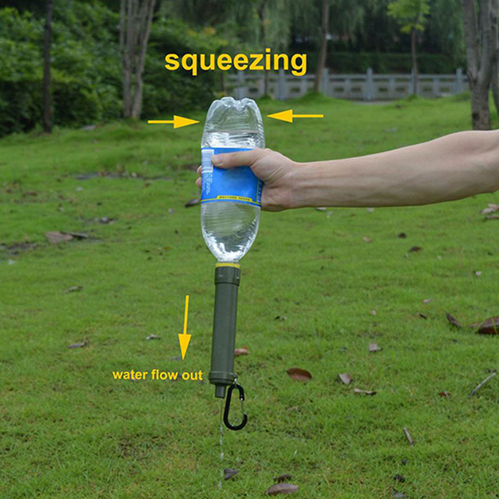 Filtre Eau Urgence Ultra-Portable 1500L - Purification Outdoor Expédition 93g - Camp de Base Farzen