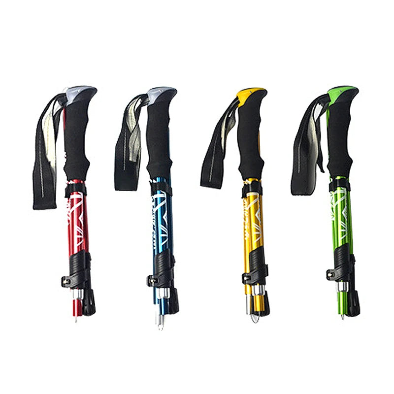 Bâton Randonnée Pliable 5 Sections - Portable Télescopique - Camp de Base Farzen