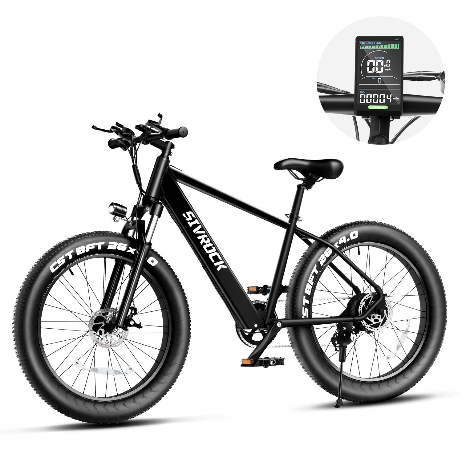 VTT Électrique 1000W Batterie 48V - Fat Bike 26 Pouces - Camp de Base Farzen