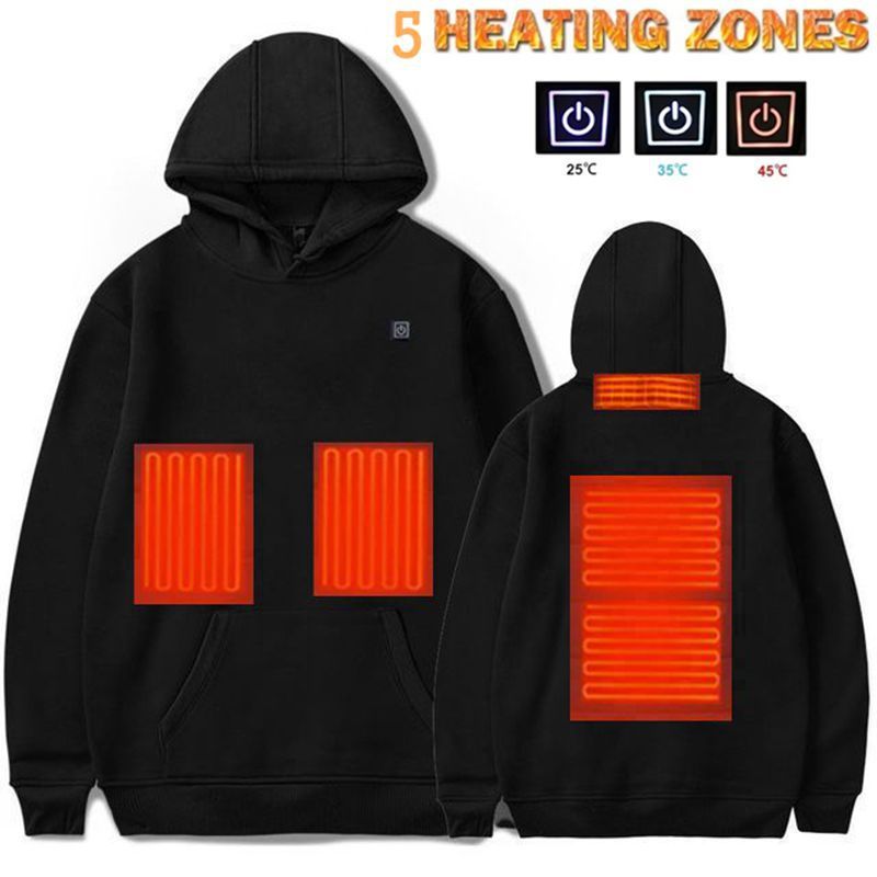 Pull Chauffant Électrique USB Homme - Sweat Capuche Hiver Rechargeable 1168g - Camp de Base Farzen