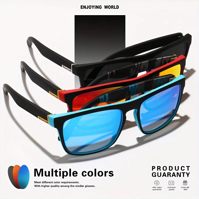 Lunettes de soleil carrées vintage pour hommes et femmes, verres de sport, de pêche, de conduite, de marque, antireflets, UV400 - Camp de Base Farzen