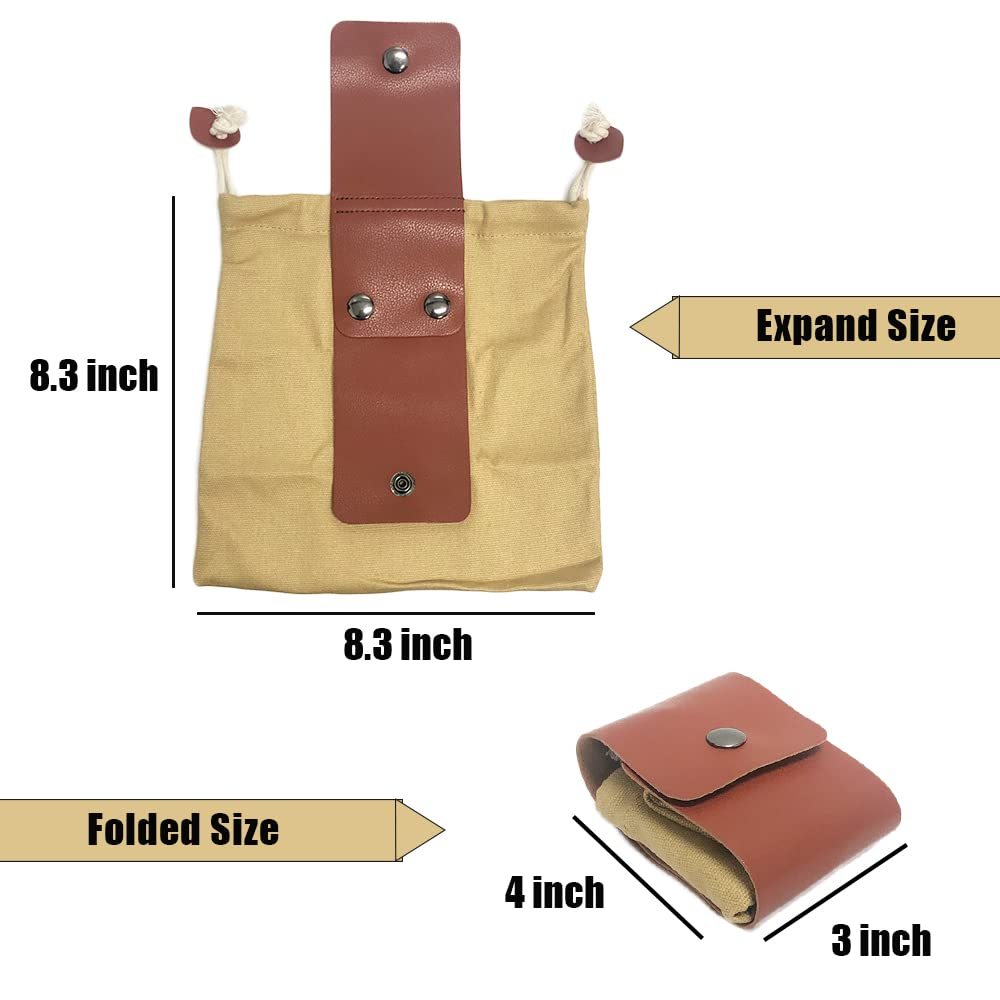 Sac Cueillette Pliable Toile - Kit Multifonction Taille 23x21cm - Camp de Base Farzen