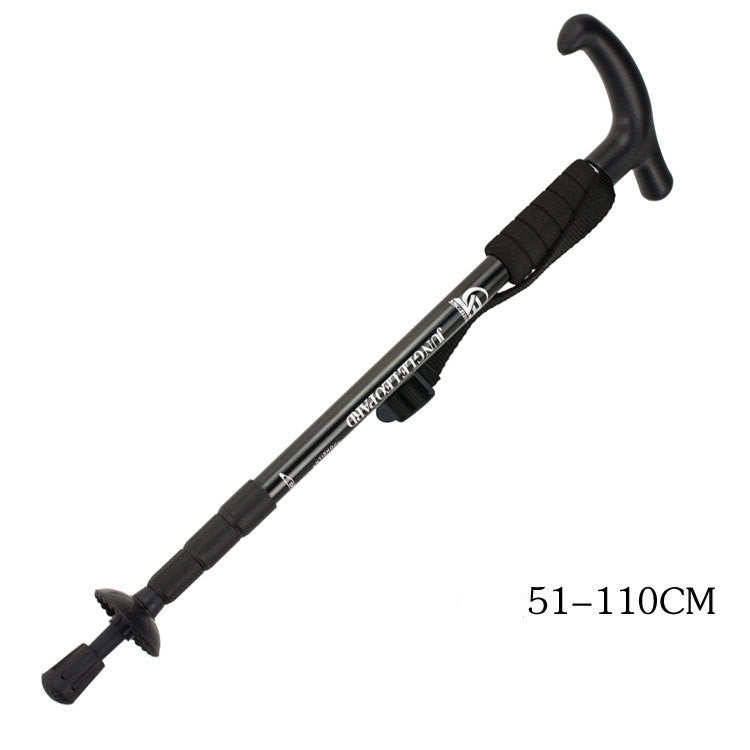 Bâton Randonnée Aluminium 4 Sections - Poignée Incurvée 380g - Camp de Base Farzen