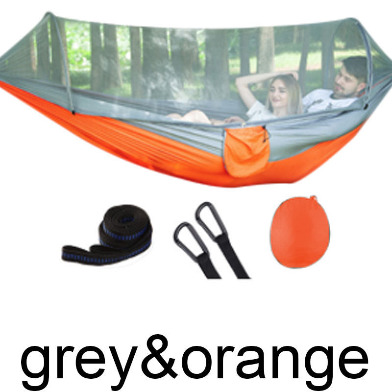Hamac 2 Personnes Parachute avec Moustiquaire - Nylon Taffeta 210T - Camp de Base Farzen