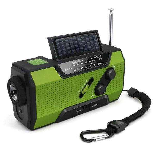 Radio Solaire de Poche 5-en-1 | Dynamo, Power Bank & Lampe Torche LED | Kit Survie - Camp de Base Farzen