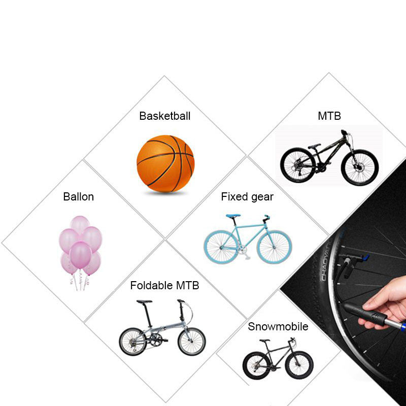 Mini Pompe Vélo Portable 182g - Gonflage Haute Pression - Camp de Base Farzen