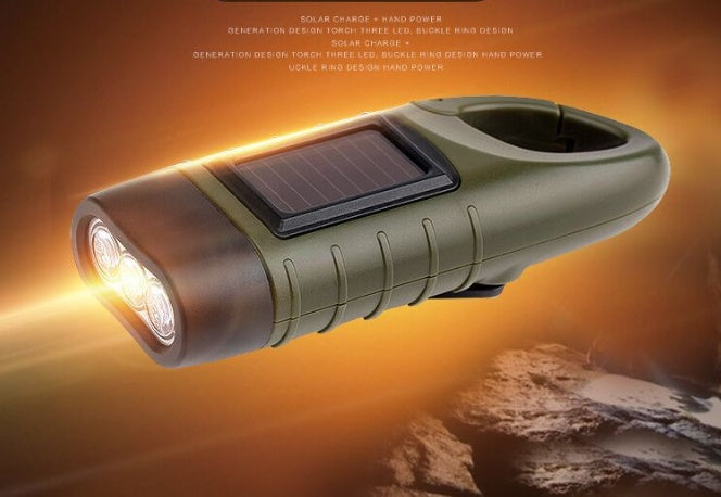 Lampe Torche Solaire & Dynamo | LED Sans Pile | Urgence & Outdoor - Camp de Base Farzen