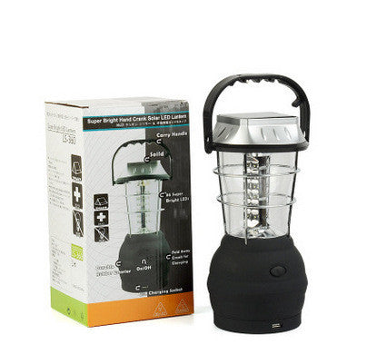 Lampe de Camping Solaire avec Manivelle - Rechargeable 1200mAh - Camp de Base Farzen