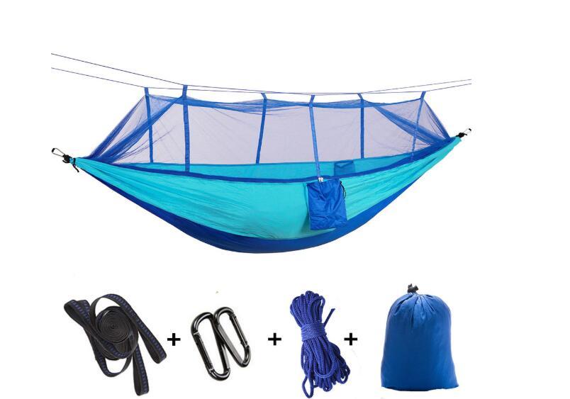 Hamac Double Parachute Moustiquaire - Nylon 210T Anti-Insectes - Camp de Base Farzen