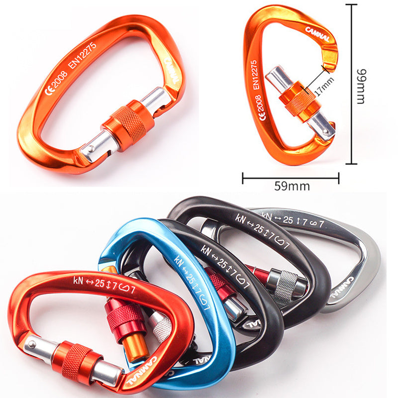 Mousquetons Escalade Pro Aluminium 7075 Sécurité 25kN Ultra-Léger - Camp de Base Farzen