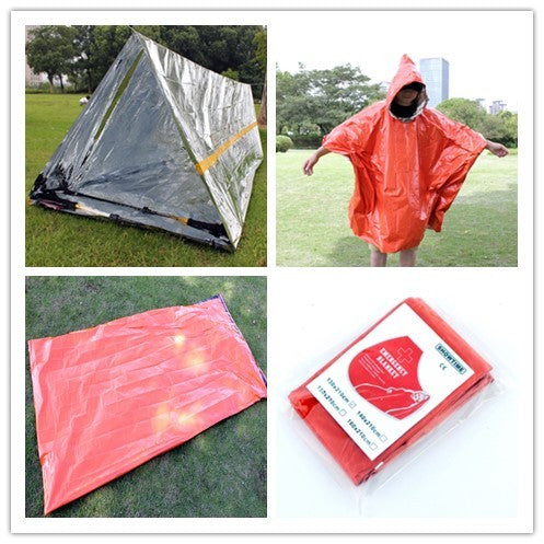 Sac de Couchage Urgence Aluminium - Kit Survie Isolation Thermique 200g - Camp de Base Farzen