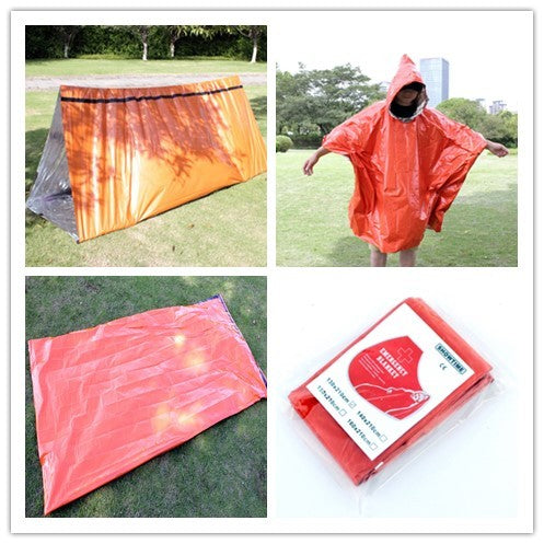 Sac de Couchage Urgence Aluminium - Kit Survie Isolation Thermique 200g - Camp de Base Farzen