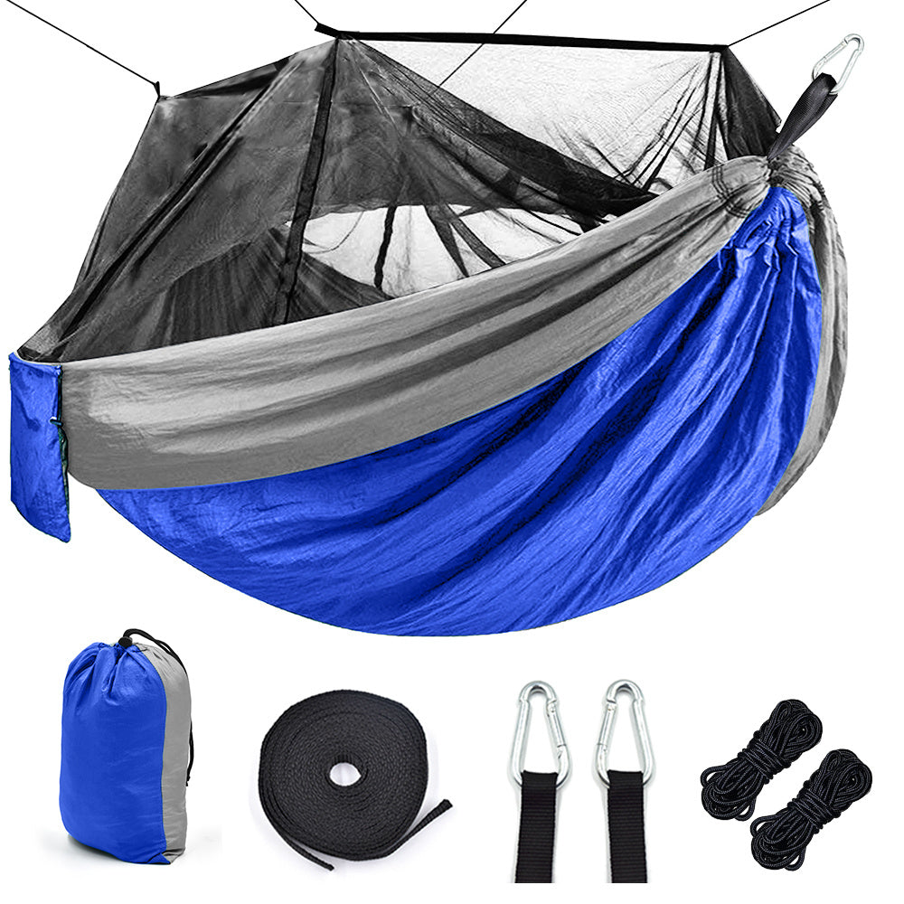 Hamac Camping Moustiquaire Nylon 210T - 1-2 Personnes 260x140cm - Camp de Base Farzen
