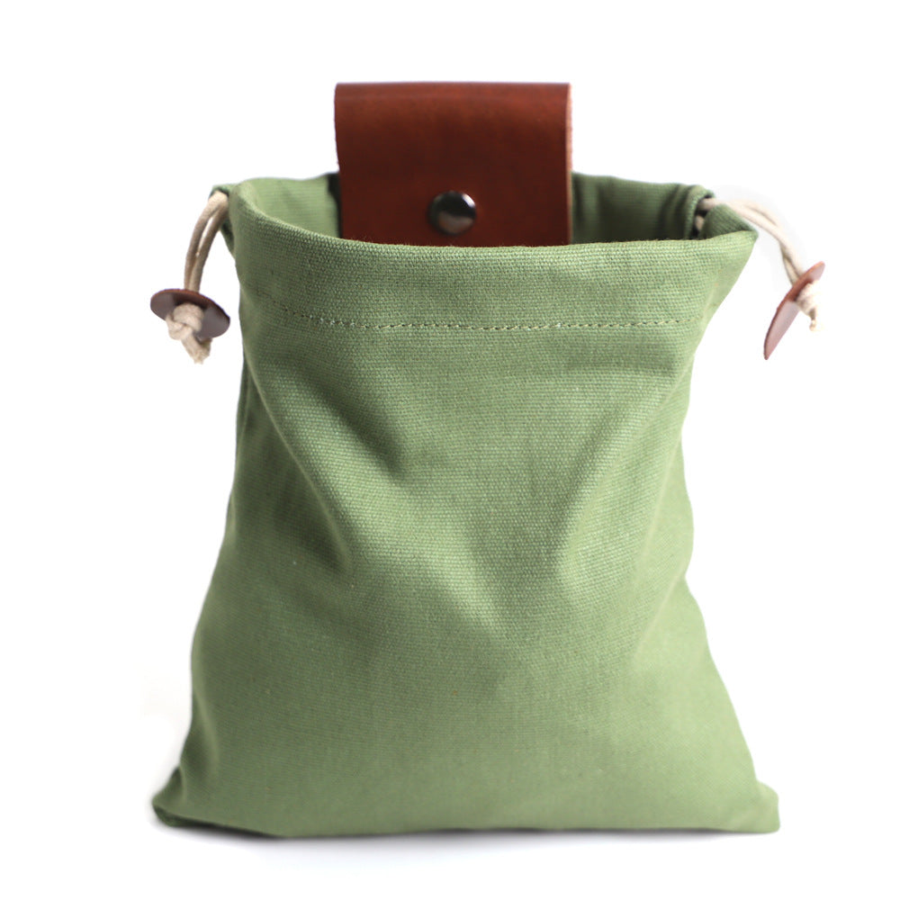 Sac Banane Pliable Vintage Cueillette Randonnée Cuir 22x21cm - Camp de Base Farzen