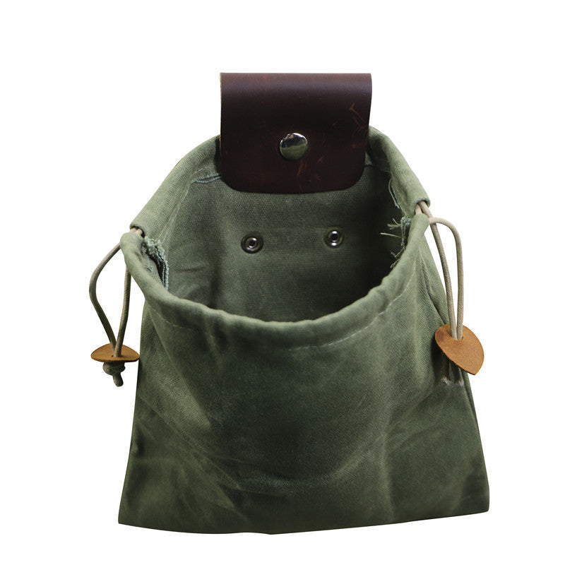 Sac Banane Pliable Vintage Cueillette Randonnée Cuir 22x21cm - Camp de Base Farzen