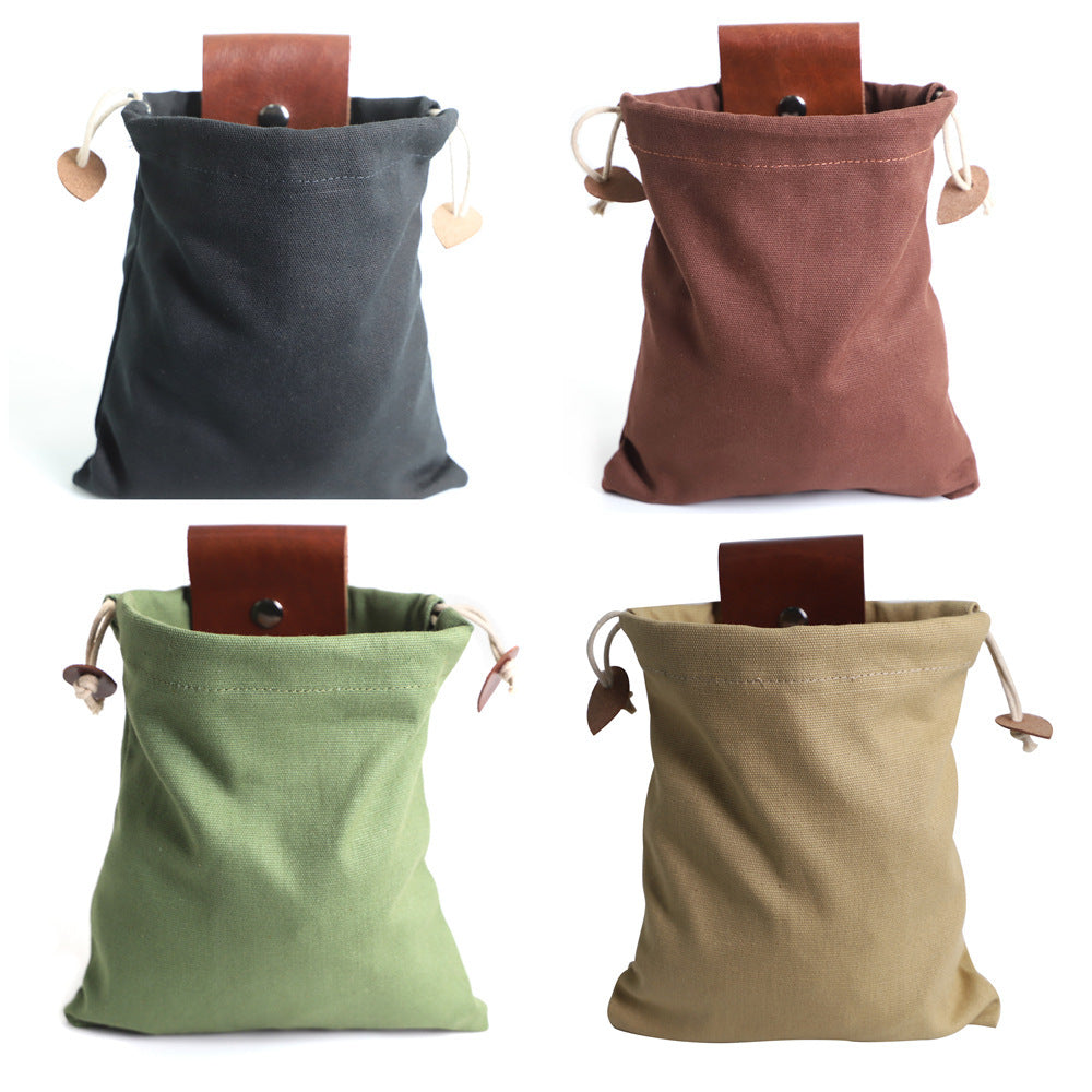 Sac Banane Pliable Vintage Cueillette Randonnée Cuir 22x21cm - Camp de Base Farzen