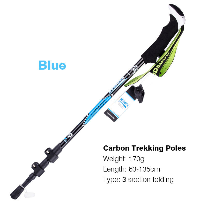 Bâton Randonnée Fibre Carbone Télescopique - 215g Ultra-Léger - Camp de Base Farzen