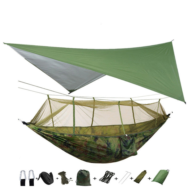 Hamac Double Parachute Moustiquaire - Nylon 210T Anti-Insectes - Camp de Base Farzen