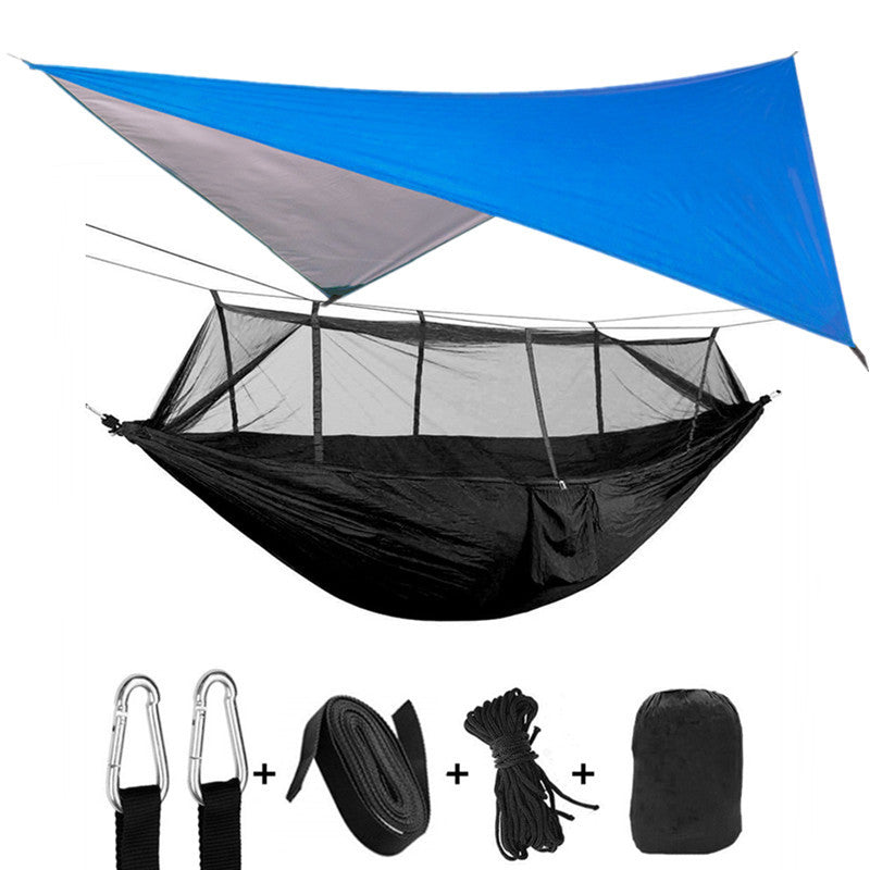 Hamac Double Parachute Moustiquaire - Nylon 210T Anti-Insectes - Camp de Base Farzen