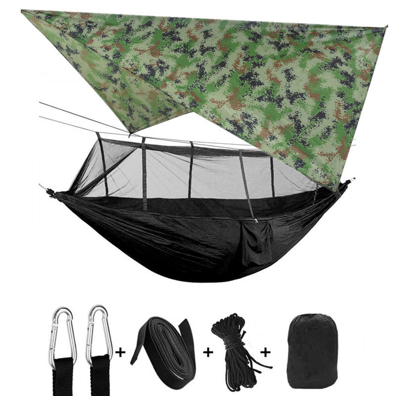 Hamac Double Parachute Moustiquaire - Nylon 210T Anti-Insectes - Camp de Base Farzen