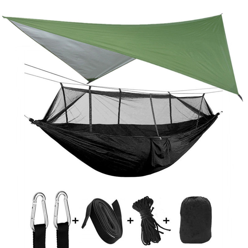 Hamac Double Parachute Moustiquaire - Nylon 210T Anti-Insectes - Camp de Base Farzen