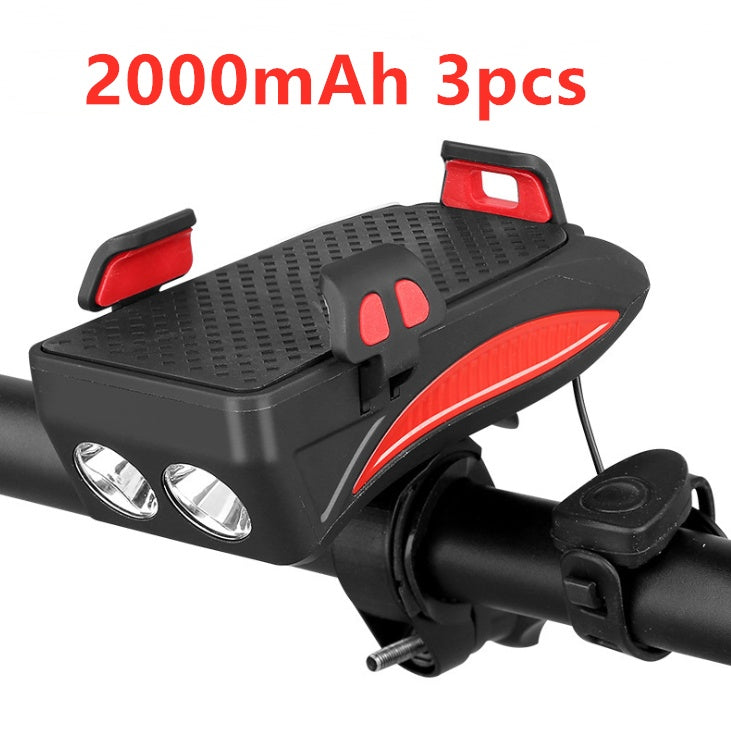 Support Téléphone Vélo 5-en-1 Chargeur - Lampe Sonnette - Camp de Base Farzen