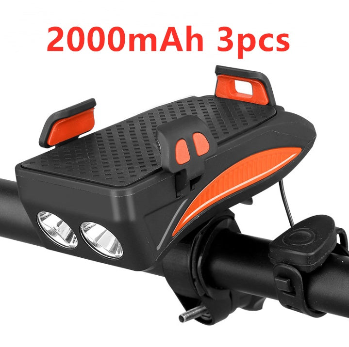 Support Téléphone Vélo 5-en-1 Chargeur - Lampe Sonnette - Camp de Base Farzen