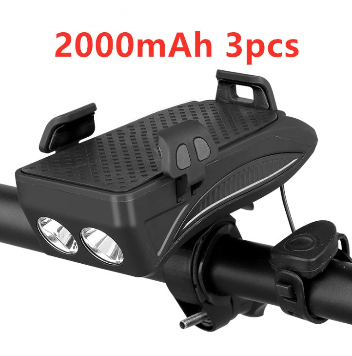 Support Téléphone Vélo 5-en-1 Chargeur - Lampe Sonnette - Camp de Base Farzen
