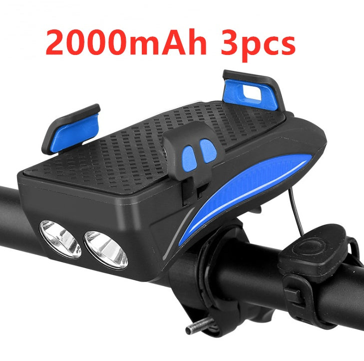Support Téléphone Vélo 5-en-1 Chargeur - Lampe Sonnette - Camp de Base Farzen