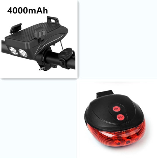 Support Téléphone Vélo 5-en-1 Chargeur - Lampe Sonnette - Camp de Base Farzen