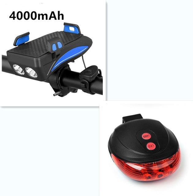 Support Téléphone Vélo 5-en-1 Chargeur - Lampe Sonnette - Camp de Base Farzen