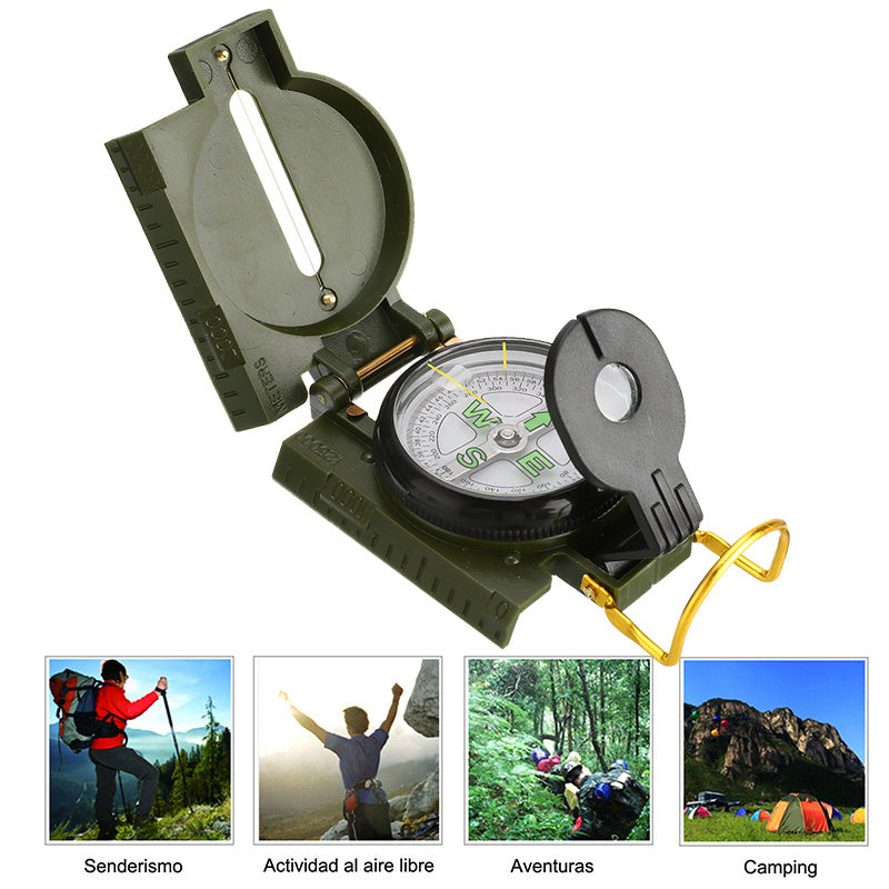 Boussole de camping en plein air, mousqueton, portable - Camp de Base Farzen