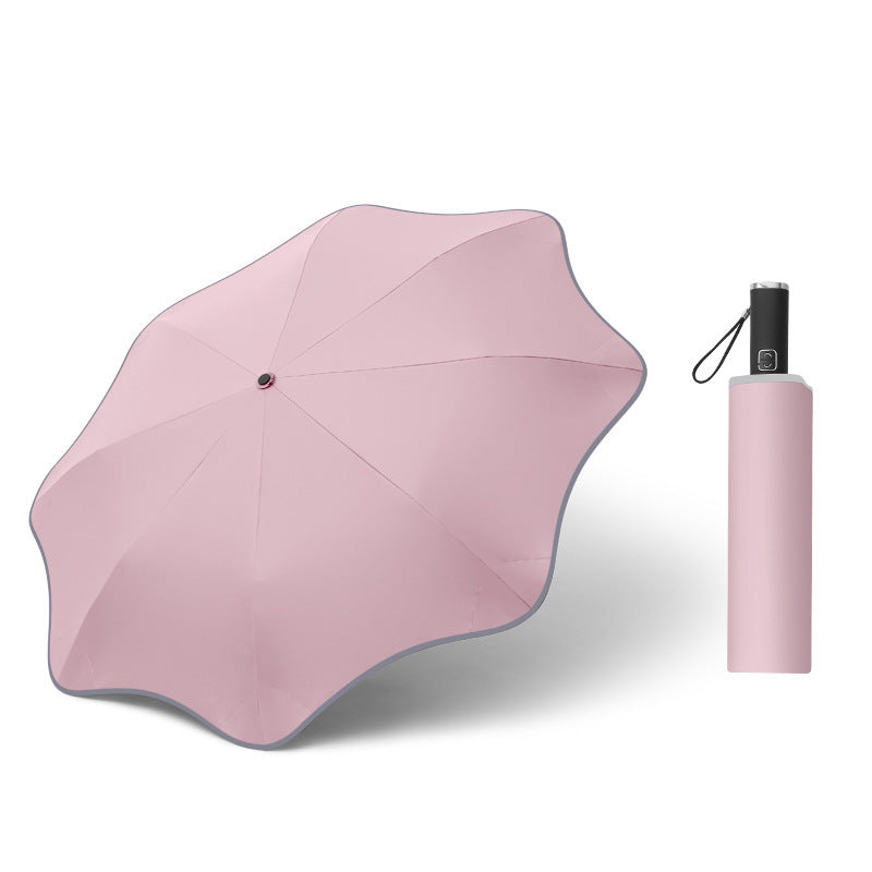 Parapluie Automatique Transparent Lumineux - Design Incurvé LED - Camp de Base Farzen