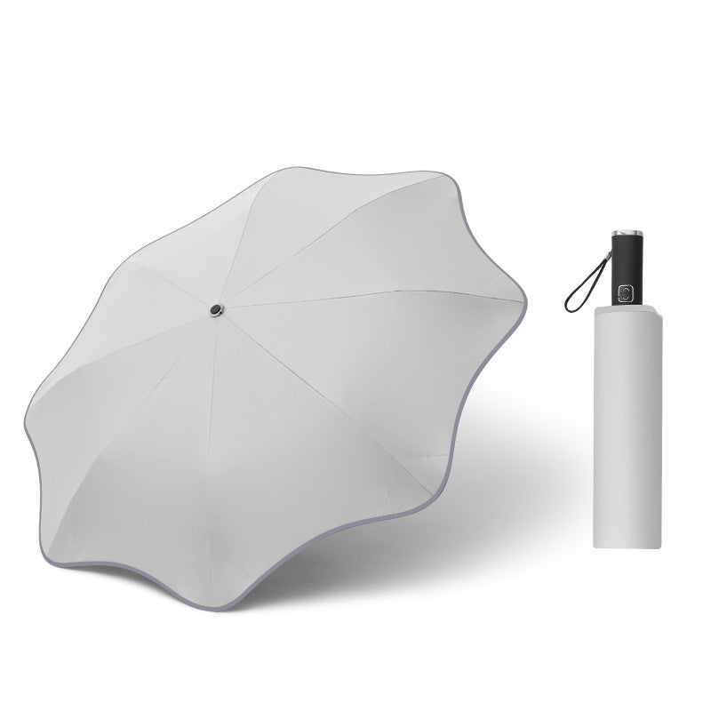 Parapluie Automatique Transparent Lumineux - Design Incurvé LED - Camp de Base Farzen