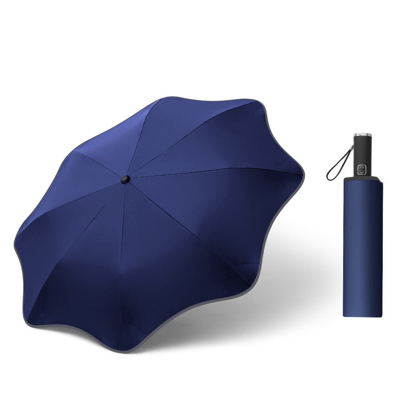 Parapluie Automatique Transparent Lumineux - Design Incurvé LED - Camp de Base Farzen