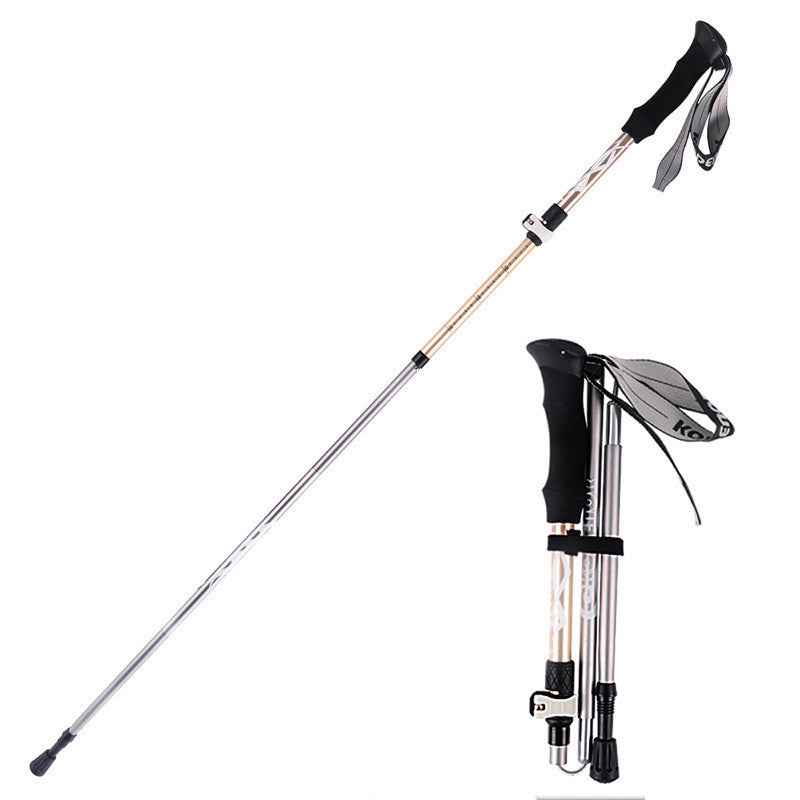 Bâton Randonnée 5 Sections Aluminium - Pliable Ultra-Compact 300g - Camp de Base Farzen