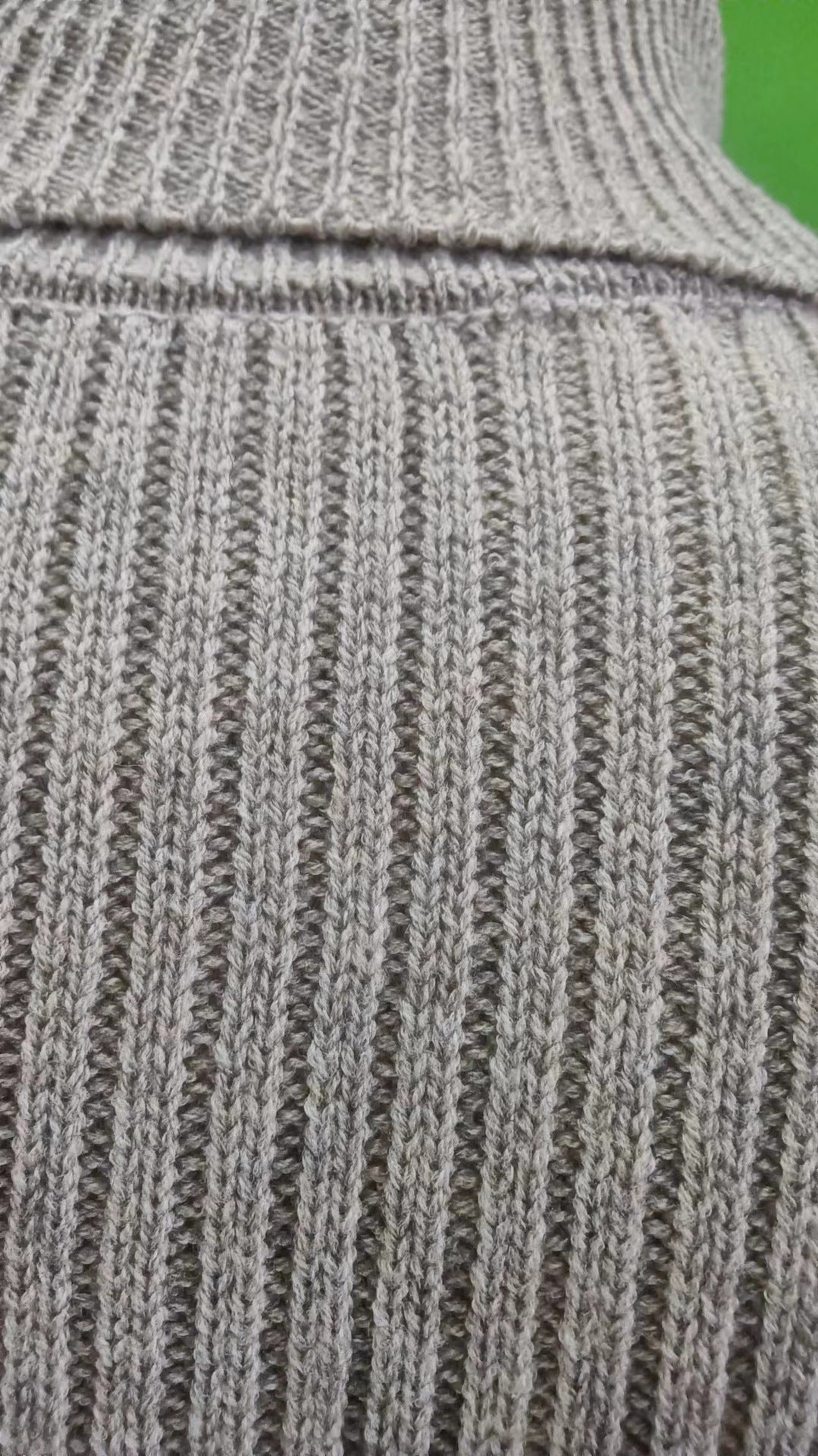 Suéter de cuello alto bicolor para otoño/invierno