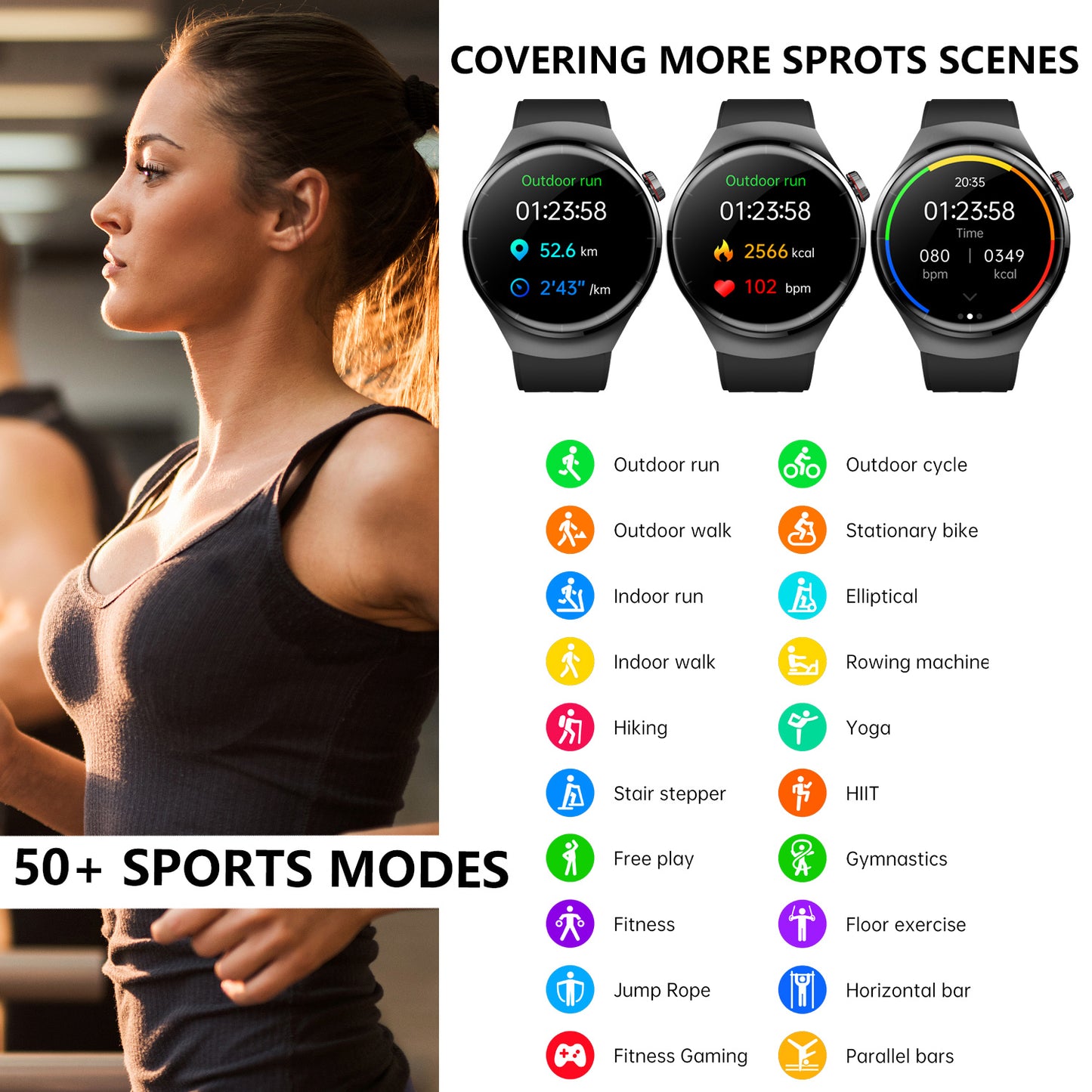 Montre Connectée Santé IP67 - Bluetooth Fitness 90g - Camp de Base Farzen