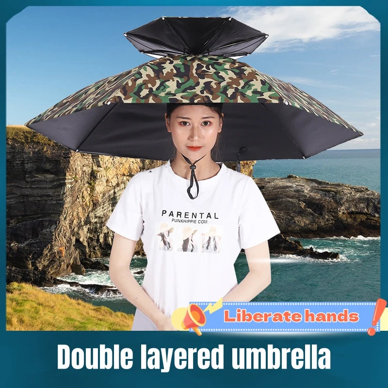 Parapluie Portable Anti-UV - Pliable Voyage Camping - Camp de Base Farzen