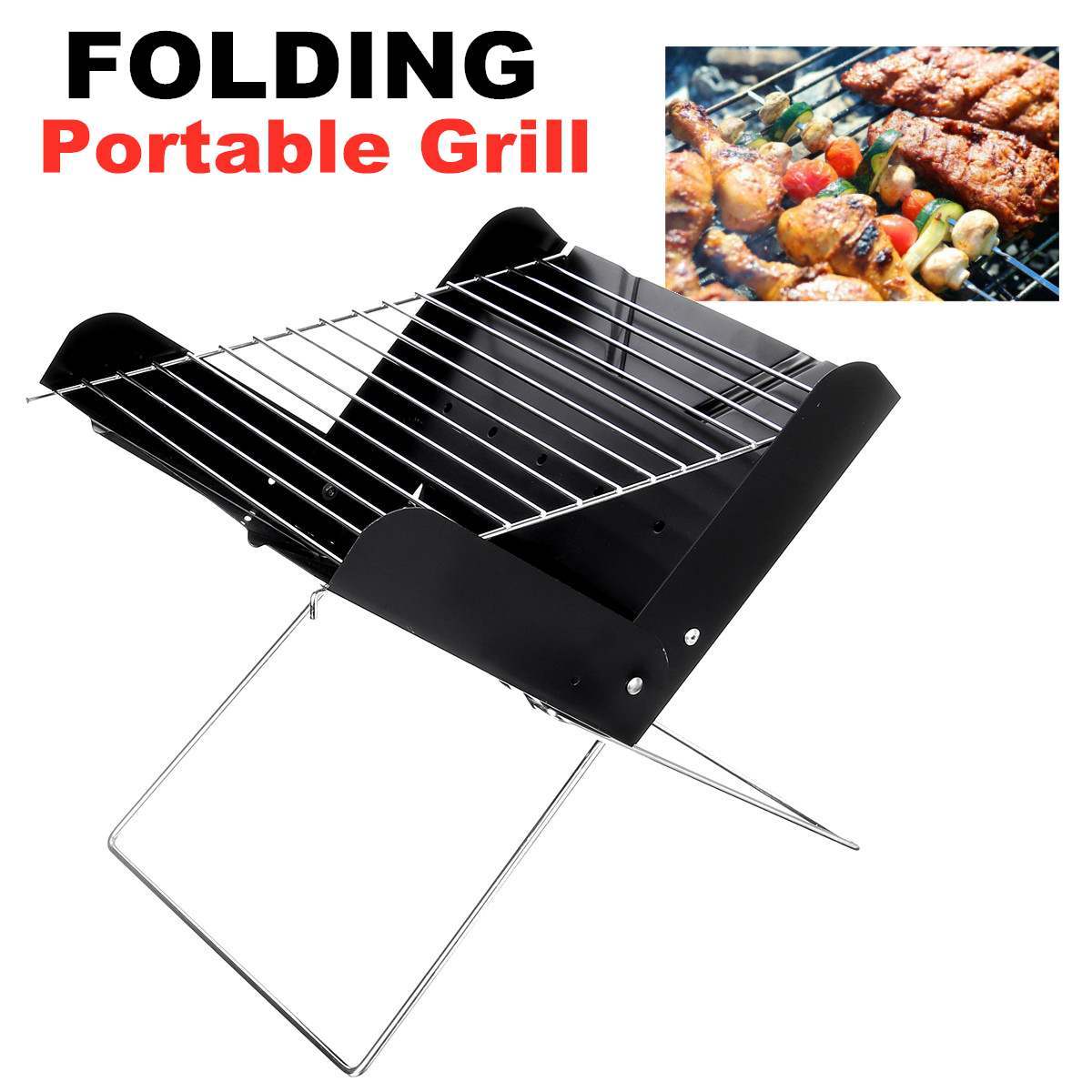 Barbecue Pliable Portable Acier Inoxydable Compact 1,2kg - Camp de Base Farzen