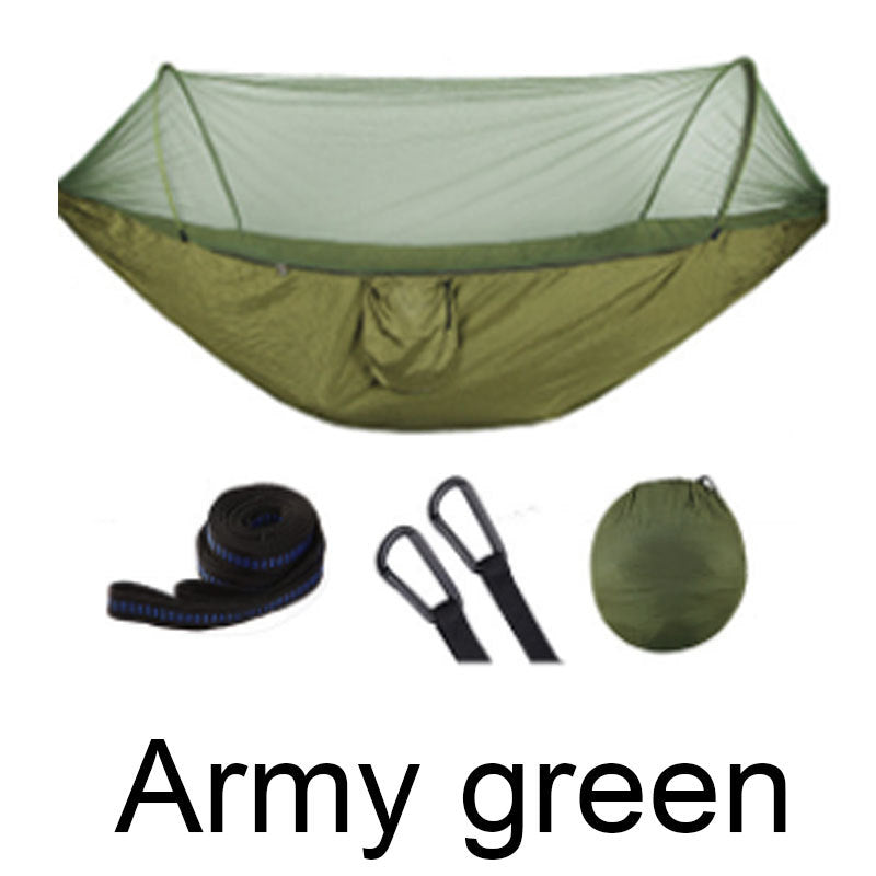 Hamac 2 Personnes Parachute avec Moustiquaire - Nylon Taffeta 210T - Camp de Base Farzen