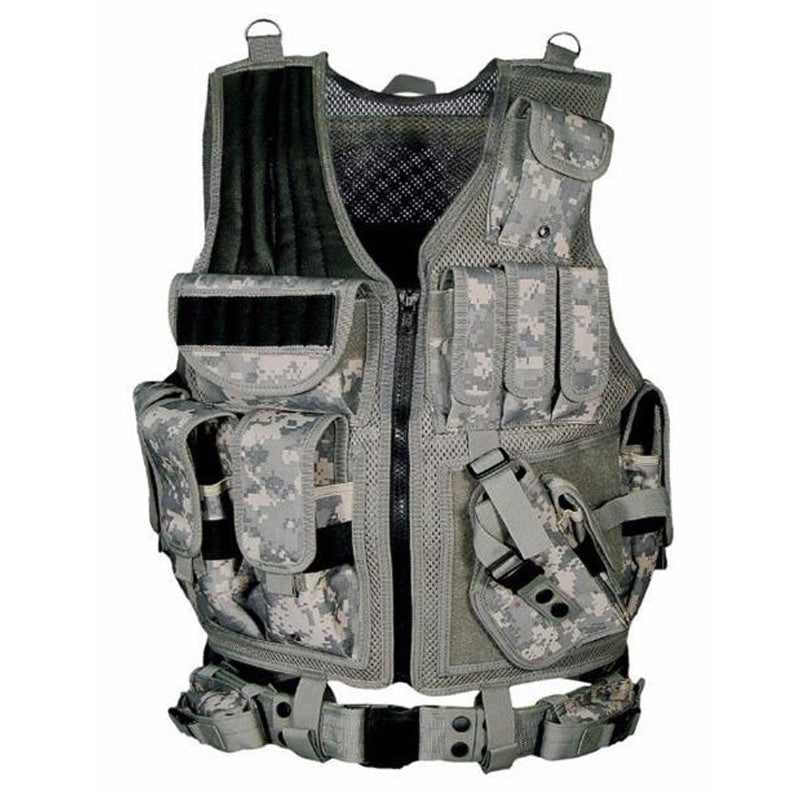 Gilet Tactique Militaire Molle - Airsoft Combat Polyester 600D - Camp de Base Farzen