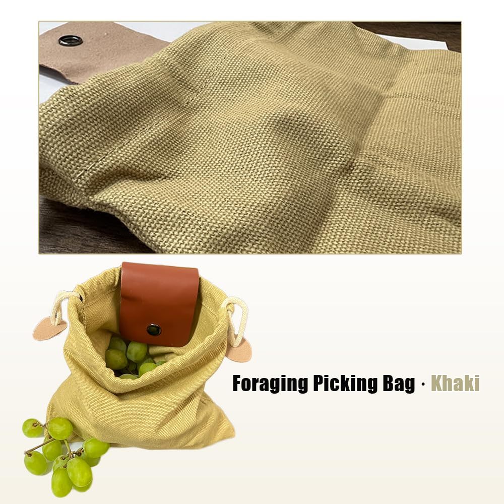 Sac Cueillette Pliable Toile - Kit Multifonction Taille 23x21cm - Camp de Base Farzen