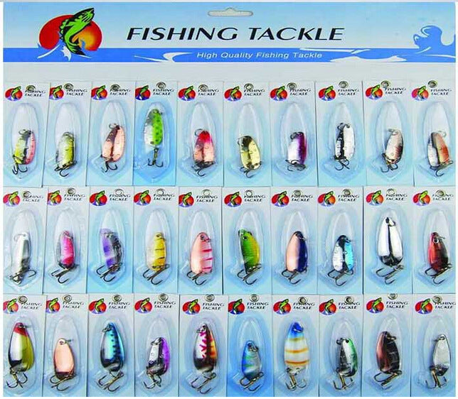Leurres Spinnerbait x30 Métalliques - Brochet Saumon Bar - Camp de Base Farzen