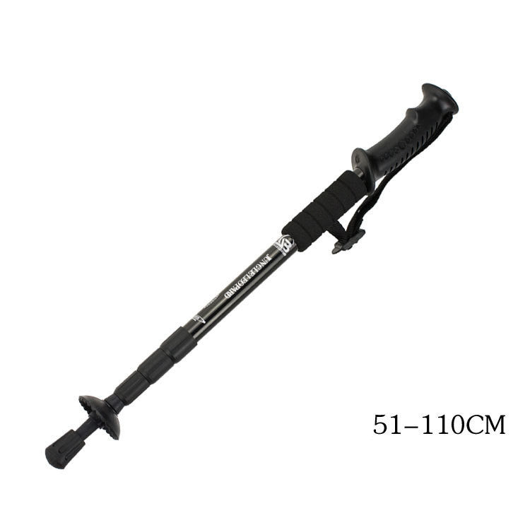 Bâton Randonnée Aluminium 4 Sections - Poignée Incurvée 380g - Camp de Base Farzen