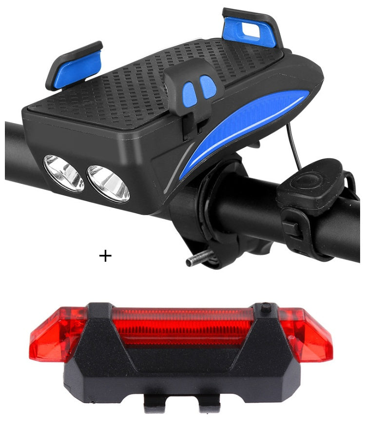 Support Téléphone Vélo 5-en-1 Chargeur - Lampe Sonnette - Camp de Base Farzen